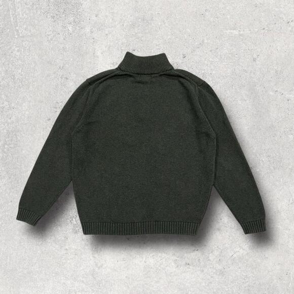 ★ L.L. Bean Forest Green 1/4 Zip Sweater w/ Ribbed Collar & Hem ★ - Picture 3 of 6